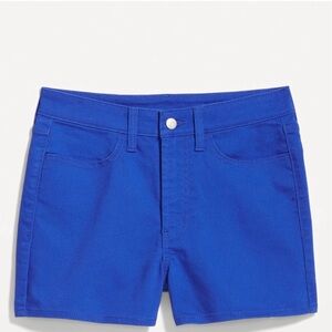 Old Navy High Rise WOW Shorts Size 16 Tanzanite Blue Casual